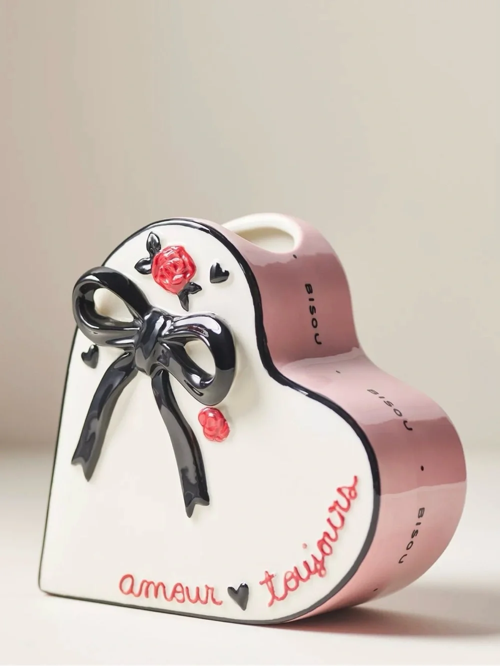 NEW Anthropologie Amour Ceramic Heart Vase ❤️